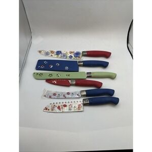 6 Piece Pioneer Woman Floral Knife Cutlery Set W/3 Sheath